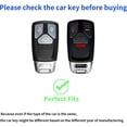 thumbnail image 2 of Key Fob Cover Compatible with Fit for Audi A4 Q7 Q5 TT A3 A6 SQ5 SQ7 R8 S5 Smart Key Premium Soft TPU Anti-dust Full Protection Keychain Case Holder Protector, 2 of 6