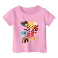 thumbnail image 1 of FhsagQ Mode Décontractée Imprimée pour Garçon et Fille, Col Rond, Manches Courtes, T-Shirt Ample, Taille 7/8 4T, Été, 4-5 Ans, 1 of 3