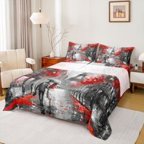 Homewish Paris Eiffel Tower Full Size Sheets,Oil Painting Bed Sheets,Romantic Valentine'S Day Sheet Sets For Girls Teens,Ultra Soft Home Decor,4-Piece