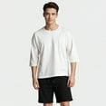 thumbnail image 5 of Colevkie Men's Casual Cotton Shorts with Drawstring Pockets Running Jogging Gym Solid Color, 5 of 7