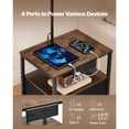 thumbnail image 6 of KFFKFF Floor Lamp with Integrated Table, 2-Tier End Table Featuring Drawers and Adjustable LED Bulb, Stylish Nightstand with USB, Type-C, and AC Charging Ports for Living Spaces and Bedrooms, 6 of 9