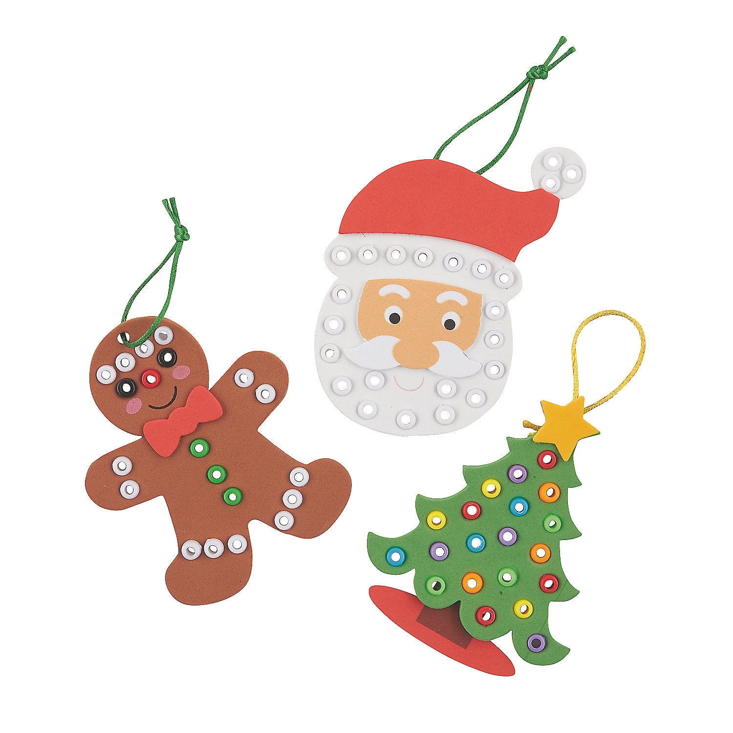 Bead And Foam Christmas Ornament 12  Craft Kits  12 Pieces  Walmart