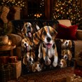 thumbnail image 3 of Beagle Dog Collage Running Portrait Splatter Art, Playful Pet Portrait Pattern, Warm Flannel Blanket for Living Room and Reading Nook, Dog Lovers Friendship Gift, Pet Lover Home Decor, 3 of 9