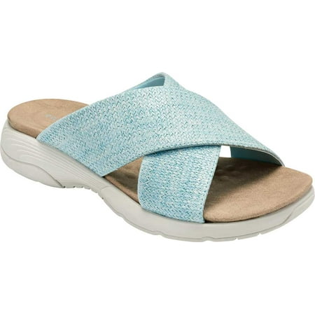 

Women s Easy Spirit Taite2 Slide Medium Blue Raffia 9 W