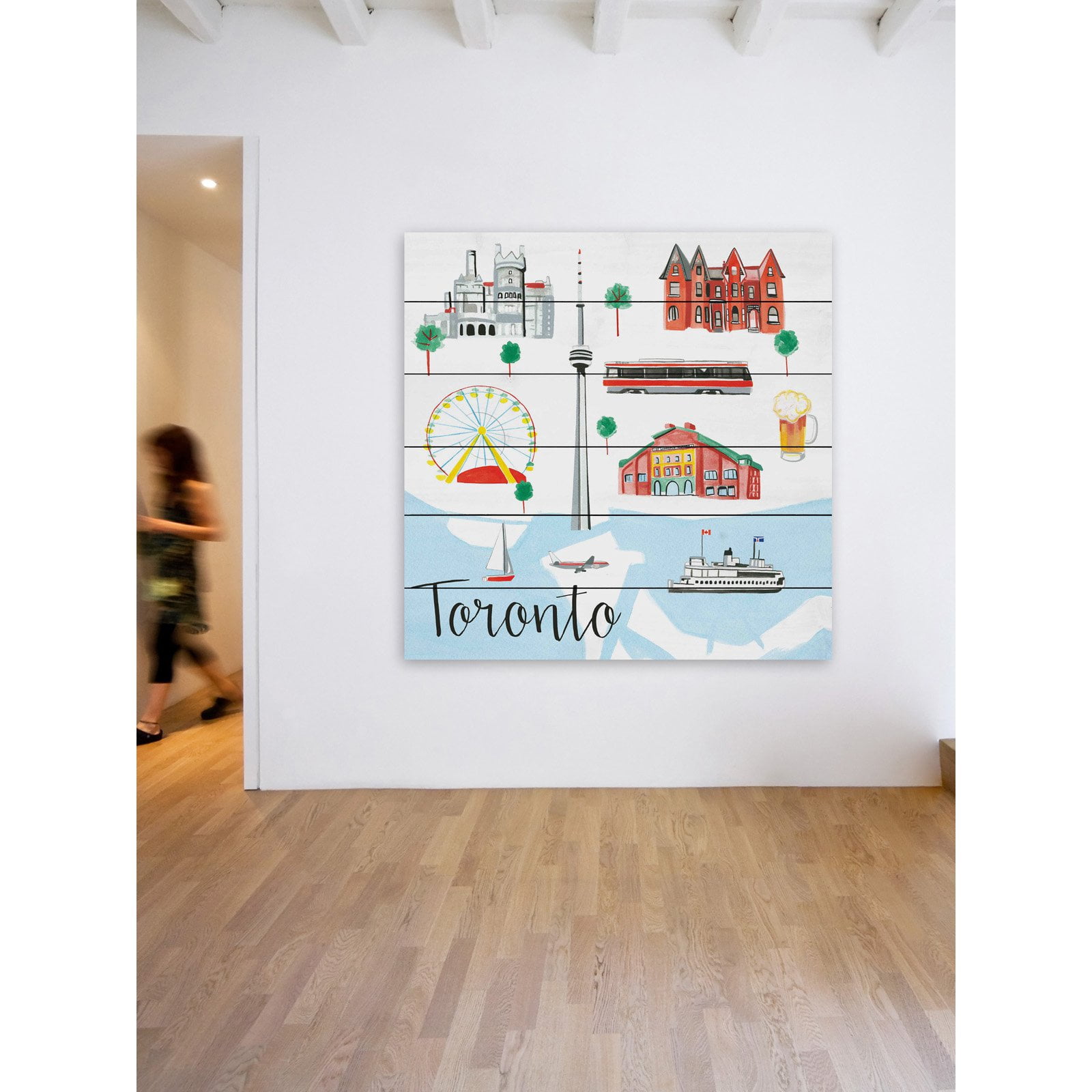 Marmont Hill "Toronto" by Molly Rosner Painting Art Print on White Wood