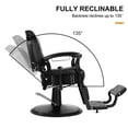 thumbnail image 5 of Artist Hand Heavy Duty Vintage Black Recliner Barber Chair Salon Beauty Styling, 5 of 10