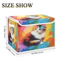 thumbnail image 3 of 16.5x12.6x11.8in Foldable Flip-Top Storage Bin, Dustproof Magic Tape Closure, Ideal for Home & Toy Organization，Colorful Cat, 3 of 7