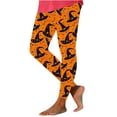 thumbnail image 2 of Oksale Cute Print Leggings for Women Plus Size Halloween Yoga Pants Comfortable Stretchy Tights Tummy Control Trousers Holiday Party Leggings 2025 Orange XL, 2 of 4