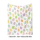 thumbnail image 3 of Manta de conejito de Pascua con estampado de huevos de colores | Manta de poliéster suave de 130 x 140 cm para sofá cama | Decoración navideña de primavera para habitación infantil, 3 of 7