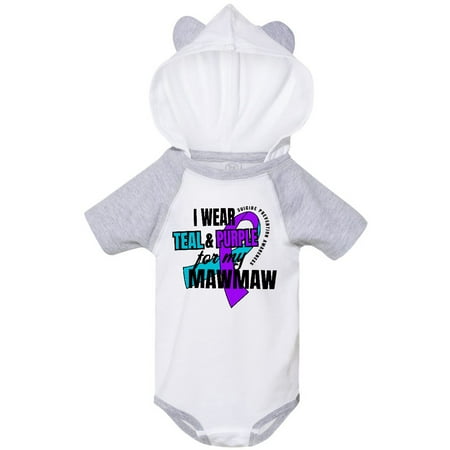 

Inktastic Suicide Prevention I Wear Teal and Purple for My Mawmaw Gift Baby Boy or Baby Girl Bodysuit