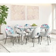 thumbnail image 2 of Torrey Dining Chair Multicolor Print & Gray Dining Chair, Modern Style, Exquisite printed fabric and soft velvet fabric, Plywood, Indoor Dining, 2 of 7