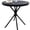 Black -1 table, variant on Tempered Glass Side Table 24" Round, Black Iron Frame, 10-Minute Easy Assembly, Indoor Outdoor Use for Balcony Patio Deck Small Garden