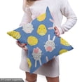 thumbnail image 5 of Ambesonne Easter Fabric by the Yard Upholstery, Chicks and Bunnies Pattern, 5 Yards, Blue Grey and Mustard, 5 of 5