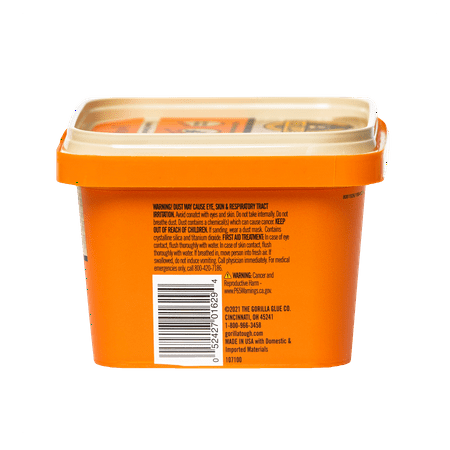 Gorilla Wood Filler 16 Ounce Tub, Natural Wood Finish for Hardware Adhesives - Image 6