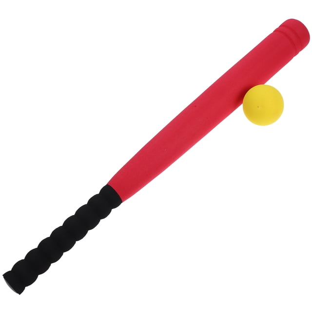 Batte de Baseball Super Sûre avec Jouet de Baseball pour Enfants de 3 à 5 Ans (Rouge)