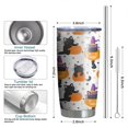 thumbnail image 6 of 20oz Tumblers Halloween Black Cats with Pumpkins and Witch Hats Stainless Steel Vacuum Insulated Double Wall Travel Tumbler Cups Mug with Lid and Straw,Cleaning Brush for Cold & Hot Drinks, 6 of 7
