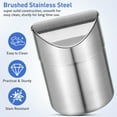 thumbnail image 3 of ULTNICE Mini Trash Can Stainless Steel 1Set Portable With Lid, 3 of 8