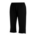 thumbnail image 2 of Pantalons Raccourcis en Coton et Lin pour Femmes Grande Taille avec Poches Coupe Ample Jambe Large Cheville, 2 of 5