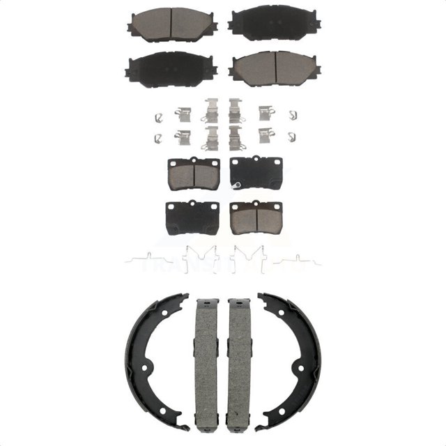 Transit Auto Front Rear Ceramic Brake Pads and Parking Shoes Kit for Car Lexus IS250 KCN-100837