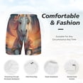 thumbnail image 5 of Lsque Mens Swim Trunks Starry Sky Cute Horse Pattern - Bathing Suit Compression Liner - Beach Swim Shorts Swimwear - (S-3XL) - Stretch Quick Dry -XX-Large, 5 of 9