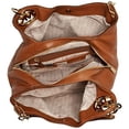 thumbnail image 3 of Women's Large Fulton Shoulder Tote Leather Top-Handle Hobo - Luggage, 3 of 6