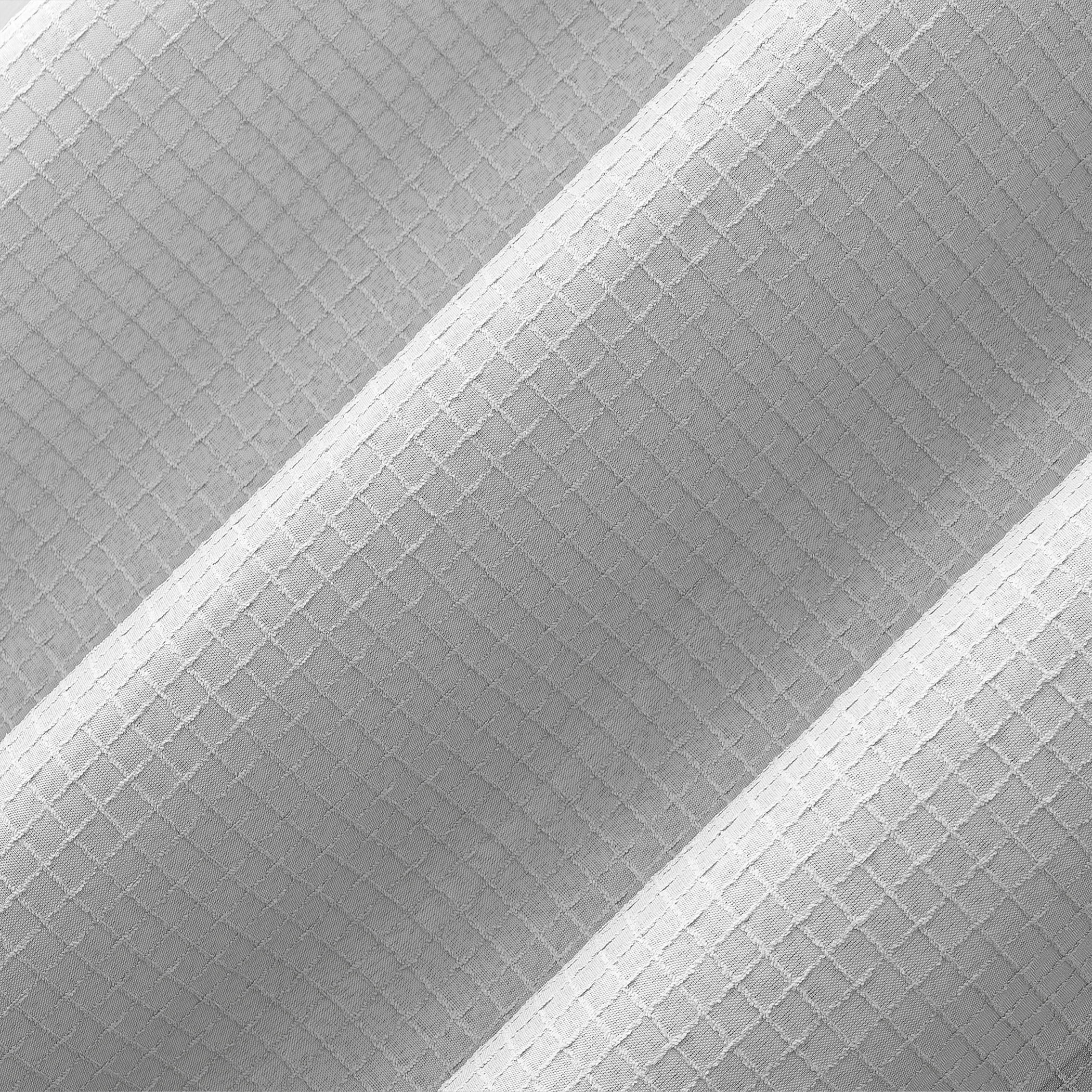 Mainstays Waffle Texture Semi-Sheer Curtain Panel Pair, Set of 2, Silver, 38"W x 84"L