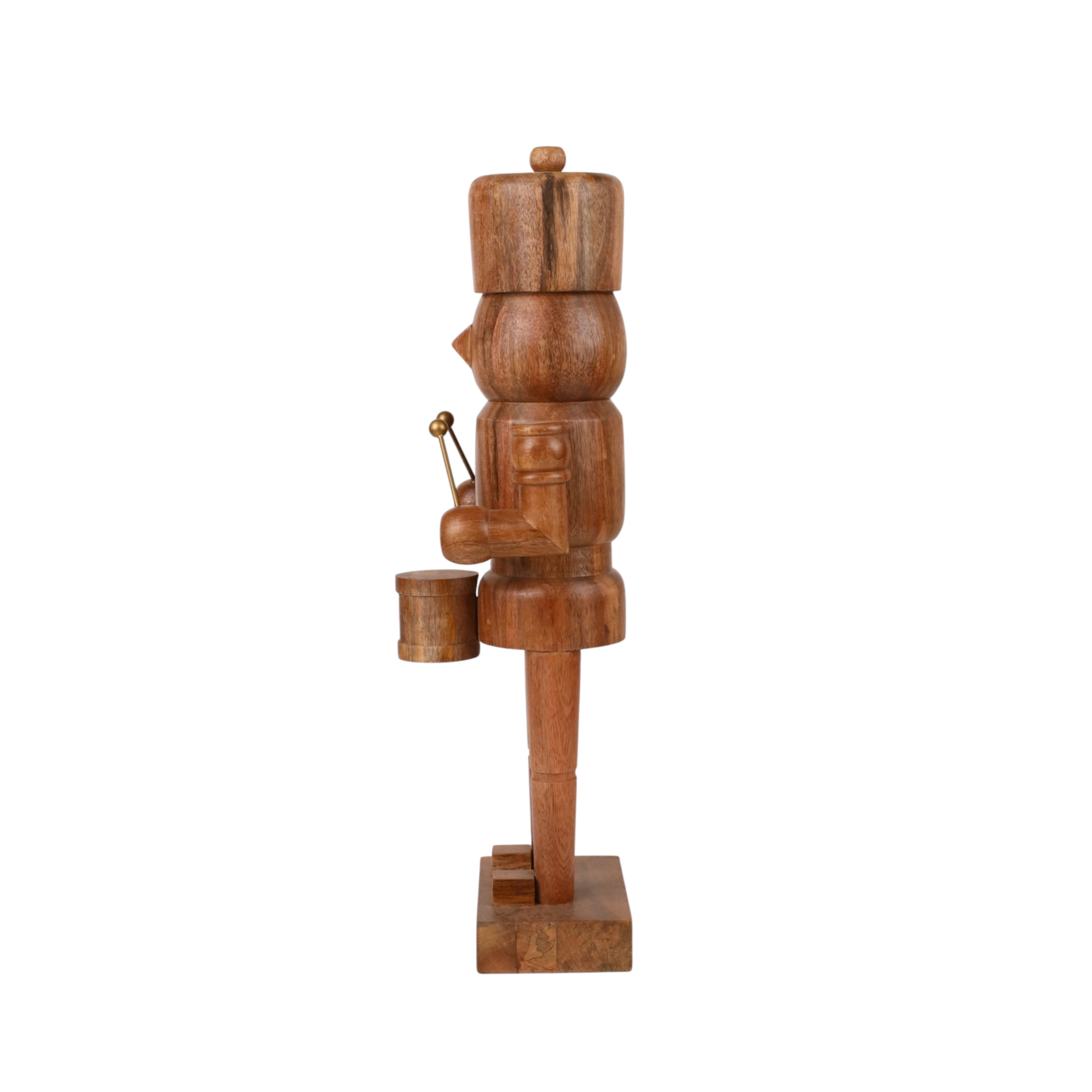 Wood Decorative Drummer Nutcracker, Dark Brown, 23.5", by Holiday Time