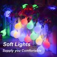 thumbnail image 2 of Cadena de luces LED, 50 luces LED con batería de 18 pies, 8 modos con control remoto, luces de cadena de hadas estrelladas de globo impermeables para dormitorio, jardín, Ch, 2 of 5