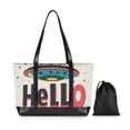 thumbnail image 7 of FORMRS Canvas Laptop Tote Bag for Women with 15.6" Computer Compartments Shoulder Handbag, Beige UFO, 7 of 7