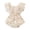 Beige, variant on Baby Girls Boho Lace Romper Dress Ruffle First Birthday Outfit Photo Jumpsuit Bodysuit Cottonblend Soft Breathable,Color:Beige