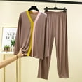 thumbnail image 2 of yievot Lounge Sets for Women Long Sleeved Cotton Two Piece Tops and Pants Pajamas Loungewear, 2 of 3