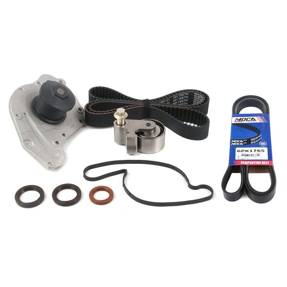 MOCA AUTOPARTS Timing Belt Kit with Water Pump Drive Belt Fit for 2007-2010 Chrysler Sebring 3.5L