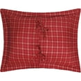 thumbnail image 2 of Greenland Home Fashions Oxford 100% Cotton Quilted Pillow Sham, Red, Standard 20x26-inch, 2 of 6