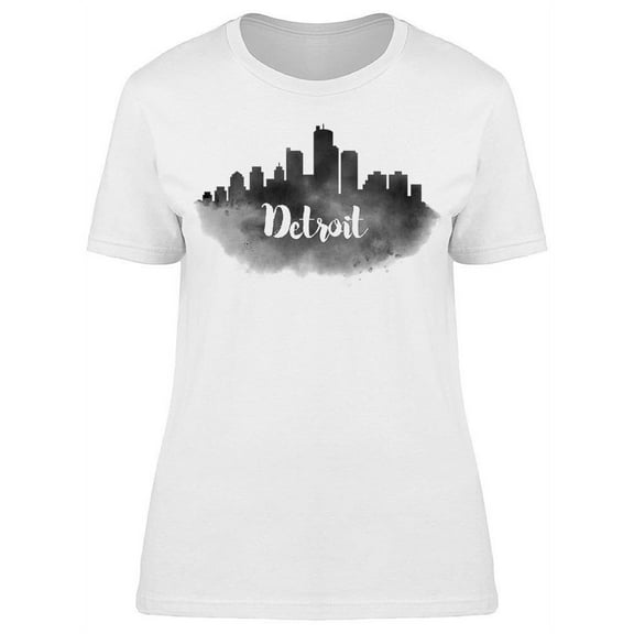 Detroit City Skyline City T-Shirt Women -Image by Shutterstock, Female Medium