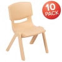 Flash Furniture Kids Plastic Stacking Chair (10 Pack), Natural - image 5 of 17