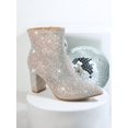 thumbnail image 2 of Rhinestone Pointy Toe Block Heel Booties, 2 of 4