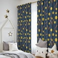 thumbnail image 5 of Softballs and Bats Black Pattern Insulated Teens Curtains Set Of 2, Bedroom Essentials, Toddler Room Decor 52"x84", 5 of 5