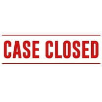 Printtoo Case Closed Self Inking Rubber Stamp Pre-Inked Office Stamp- Home Office Business Stationery, 47 x 20 mm Red