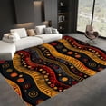 thumbnail image 2 of Area Rug Rectangle Carpet For Living Room, African Traditional Pattern Machine Washable Rug, Stain Resistant Non Slip Red Rug For Bedroom Kitchen, 2 of 7