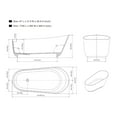 thumbnail image 7 of Vanity Art 67" 32" Solid Surface Resin Stone Freestanding Bathtub, 7 of 7