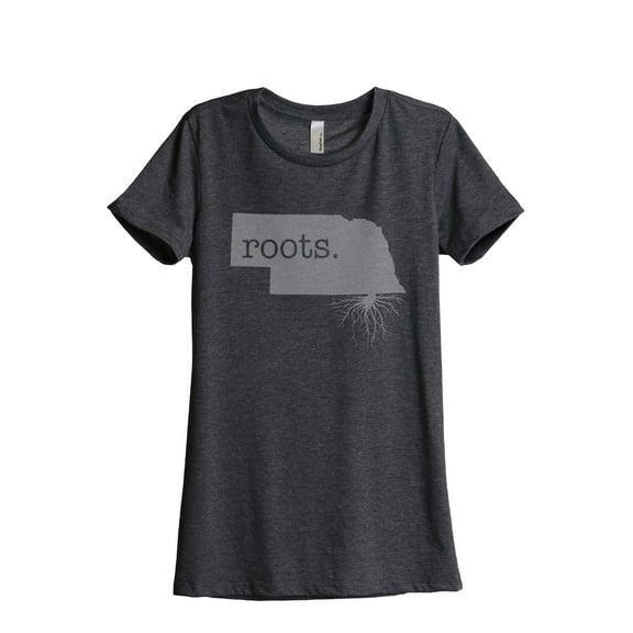 Thread Tank Designs - Home Roots State Nebraska Women Relaxed T-Shirt Tee
