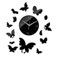 thumbnail image 3 of Wall Clock Art Decal DIY Mirror Sticker Butterfly Mute Acrylic Decorative for Home Bedroom Decoration , Black, 3 of 8