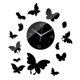 thumbnail image 3 of Reloj de pared geométrico 3D con pegatina acrílica silenciosa y mariposa decorativa para bricolaje negro2, 3 of 9