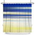 thumbnail image 6 of Tchckioa Gradient Striped Shower Curtain for Bathroom,72x72 Inch Waterproof Hooks Bath Curtain Decor,Blue Yellow, 6 of 6
