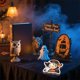 thumbnail image 4 of Candelabro de madera de Halloween hecho a mano,candelabro gótico de calabaza Decoración de mesa espeluznante o para decorar el hogar, 4 of 6