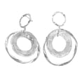 thumbnail image 2 of Pendientes colgantes de moda jinwen para mujer Metal Plata huecos llamativos, 2 of 8