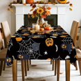 thumbnail image 4 of Halloween Pumpkins Tablecloth Waterproof, Boo Bats Black Table Cloth Rectangle Stain Resistant, Washable Table Cover for Home Kitchen Dining Party Decoration (60×84 inch), 4 of 6