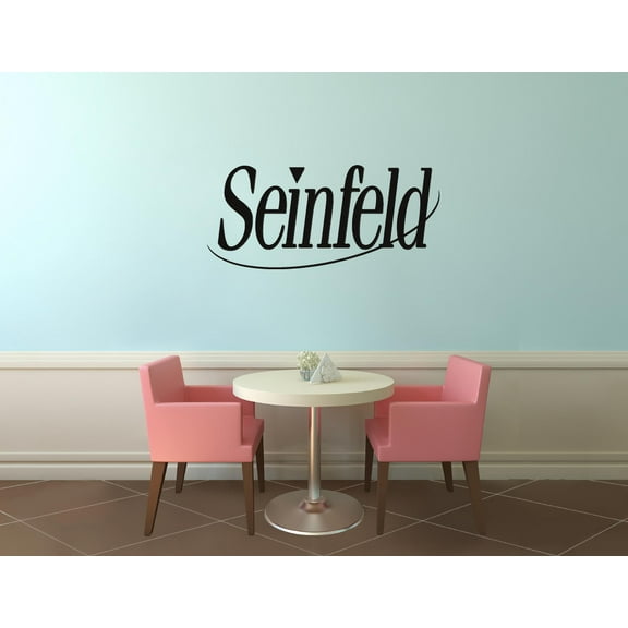 Seinfeld Logo Font Lettering TV Show Series Sitcom Quote Wall Stickers Decor Design for Boys/Girls Bedroom Entertainment Fans Rooms Home Art Murals Decals Wall Art Vinyl Decoration Size (18x20 inch)