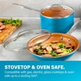 thumbnail image 5 of Gotham Steel Nonstick Pots and Pans 20 Piece Kitchen Ceramic Cookware Set Bakeware Cooking Frying Skillet Sauce Pan Blue, 5 of 10