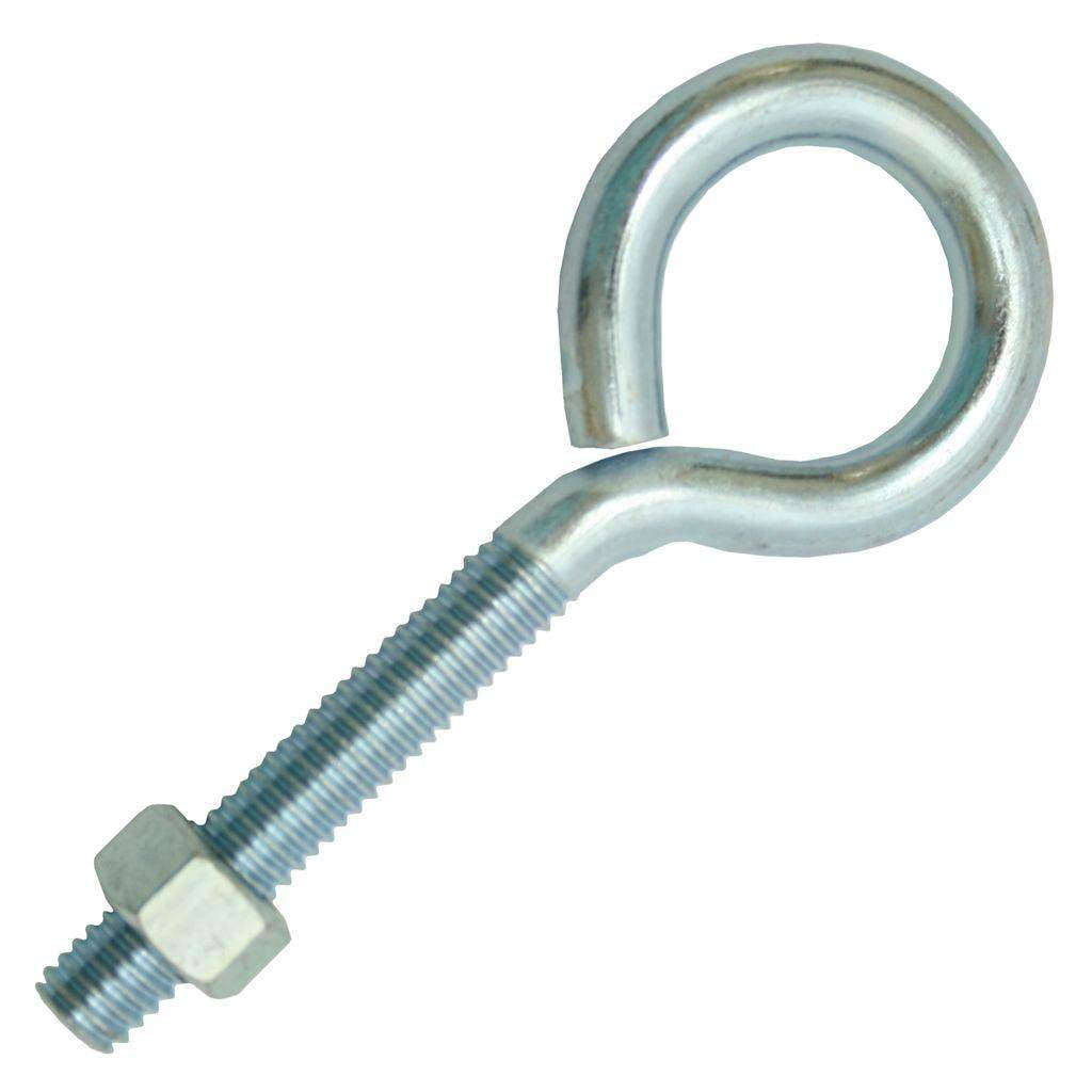 Everbilt 3/8 in. x 4 in. Zinc-Plated Eye Bolt with Nut 807206